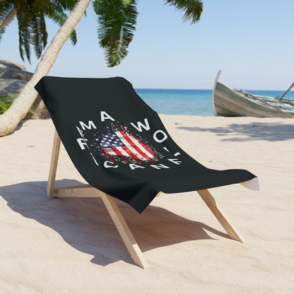 "Show Your Patriotic Pride With This Soft Comfort AmericanWolf Flag Beach Towel – Unleash the Spirit of Freedom!"