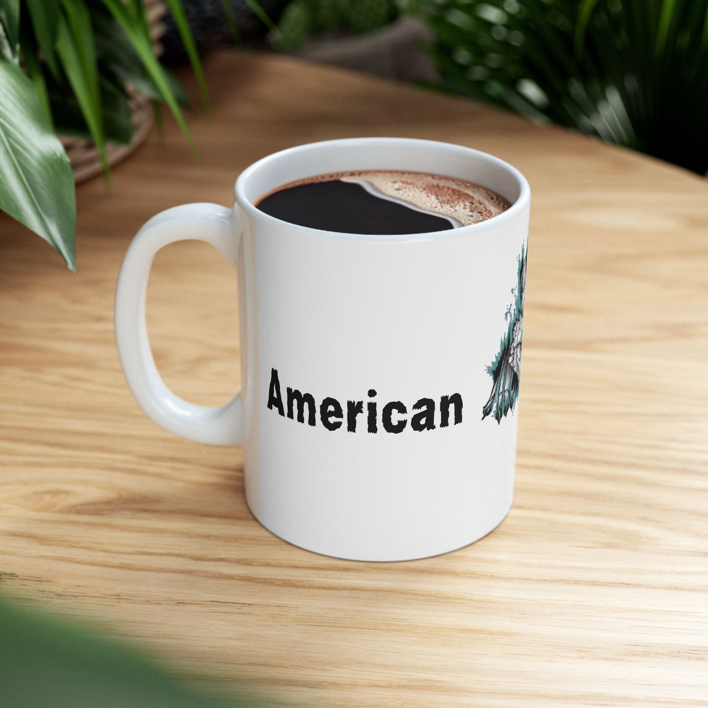 Ferocious Wild Americanwolf White Coffee Mug