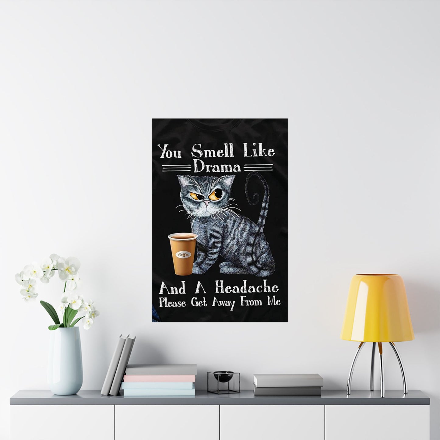 "Purr-fectly Hilarious: Cat Comedy Quote Poster – A Must-Have for Your Mancave Laughter Lounge!"