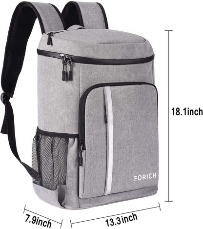 "Leakproof Insulated Waterproof Backpack Cooler Bag: Lightweight Soft Beach Cooler Backpack for Men and Women, Ideal for Work Lunches, Picnics, Camping, Hiking - Fits 30 Cans"