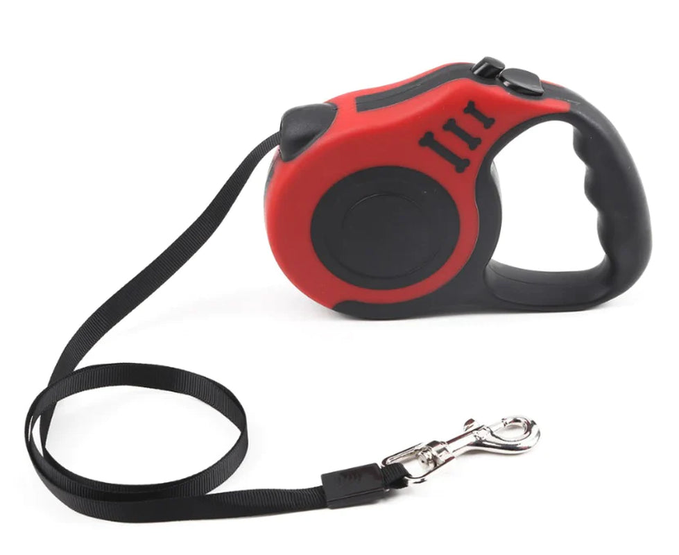 "Premium 16.5FT Retractable Dog Leash with Automatic Mechanism, Pet Collar for Hands-Free Walking, Made in the USA"