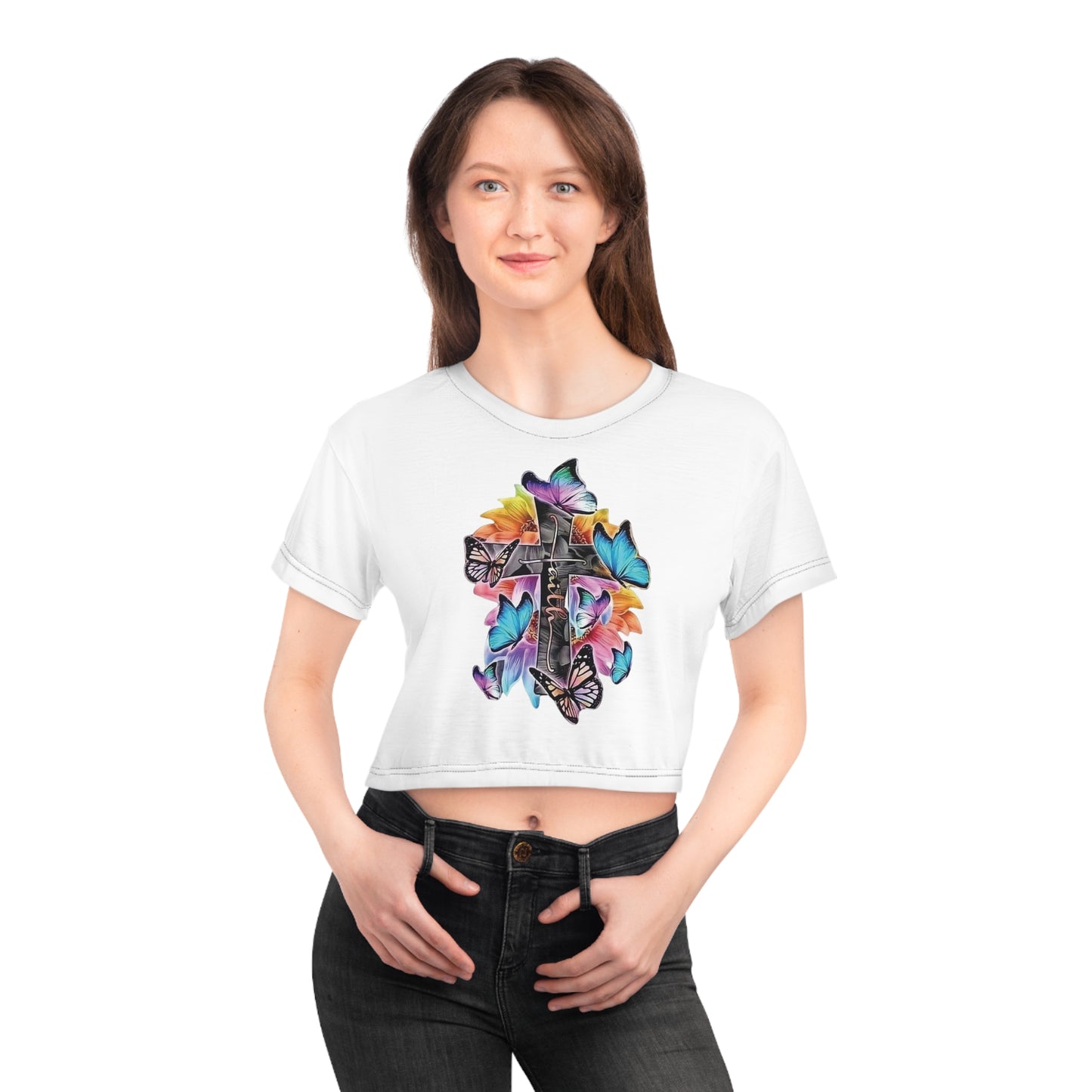 "Love-Infused Style Fashioned with this Women's Faith Wearable Affection This Must-Have Design  Irresistible Crop top Belongs in Your Closet