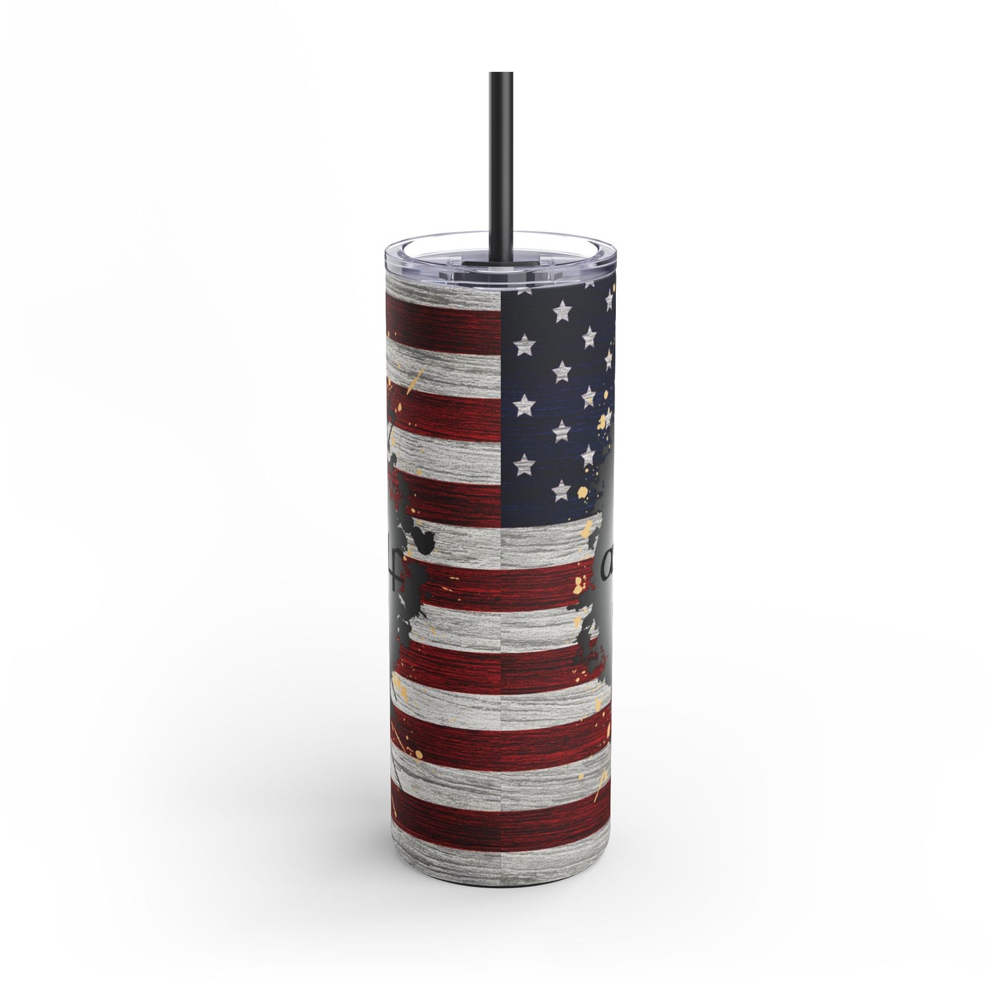 "Patriotic Pride Sip in Style AmericanWolf Limited Edition  A Shopper's Favorite Maars Maker Skinny Matte  20z Tumbler!"