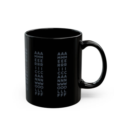 A Black Triple Effect Americanwolf Coffee Mug