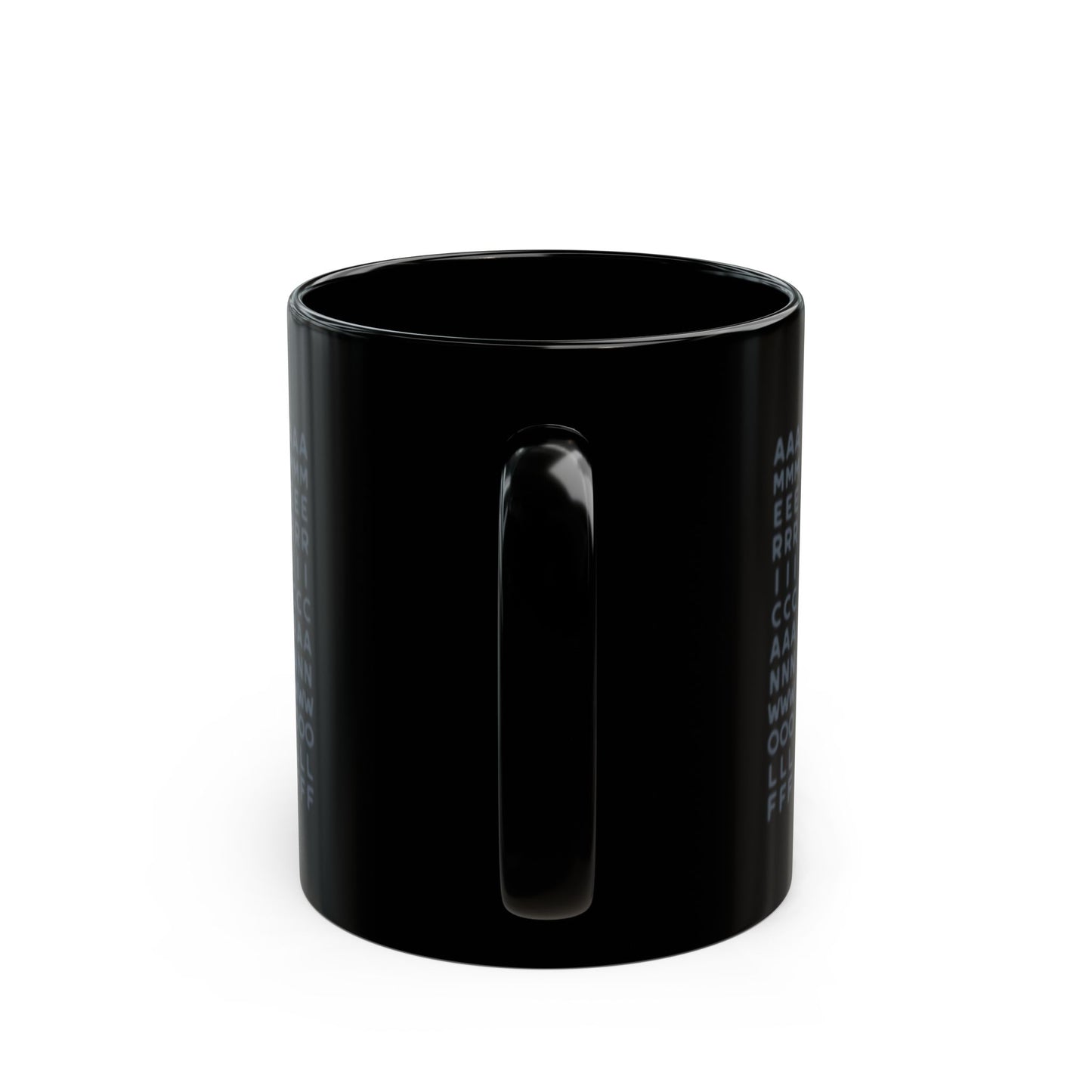 A Black Triple Effect Americanwolf Coffee Mug