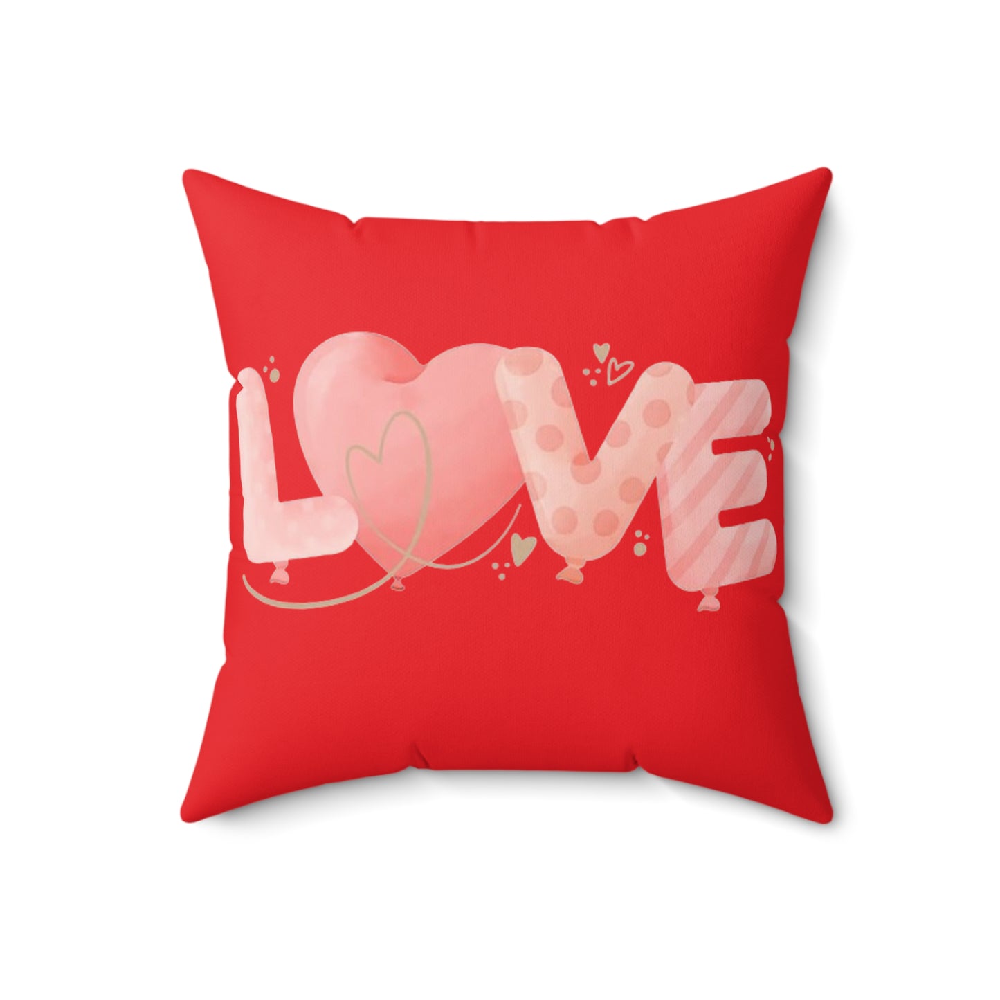 Bedroom Home Decor Love Spun Polyester Square Pillow