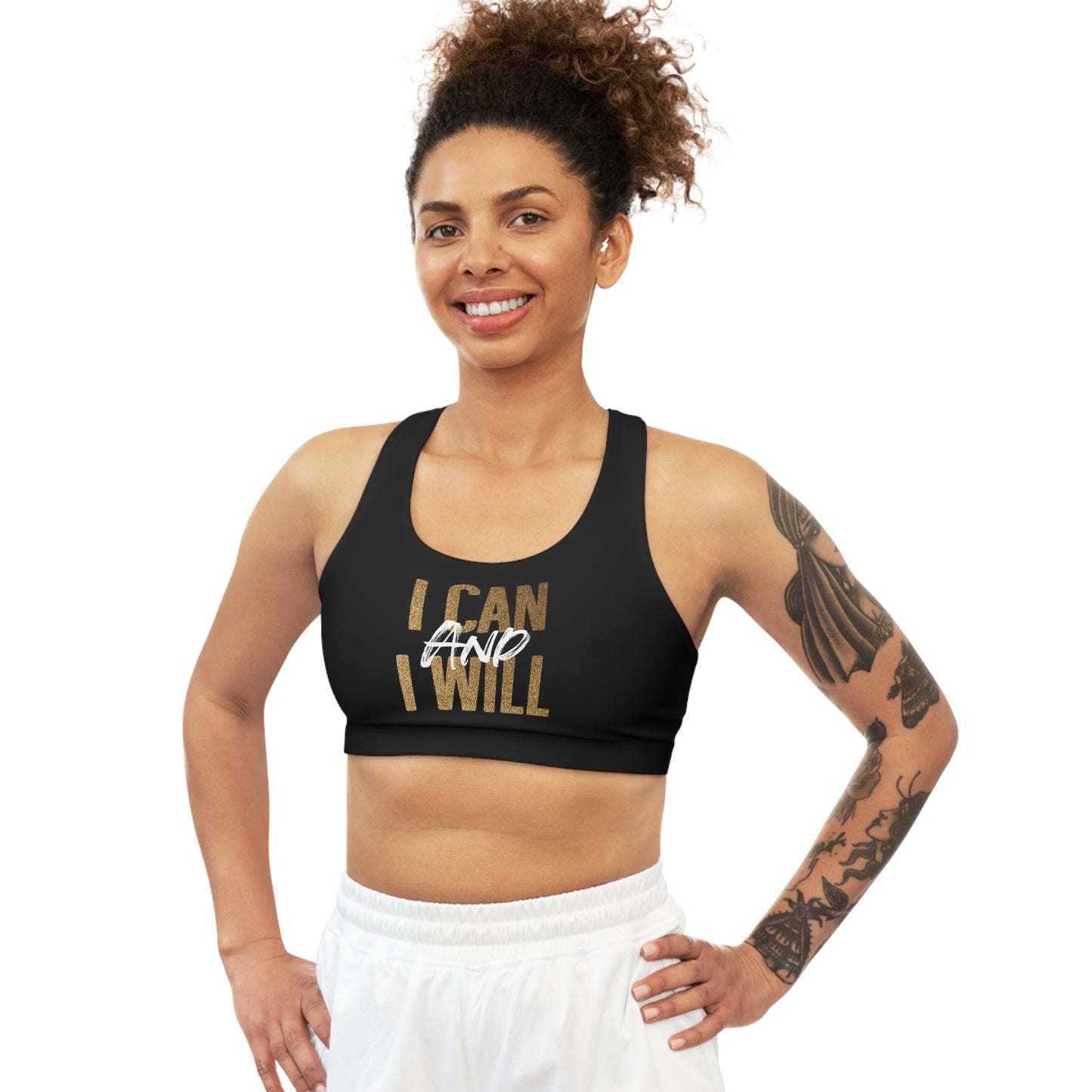 I Can And I Will Women's  Seamless Sports Bra