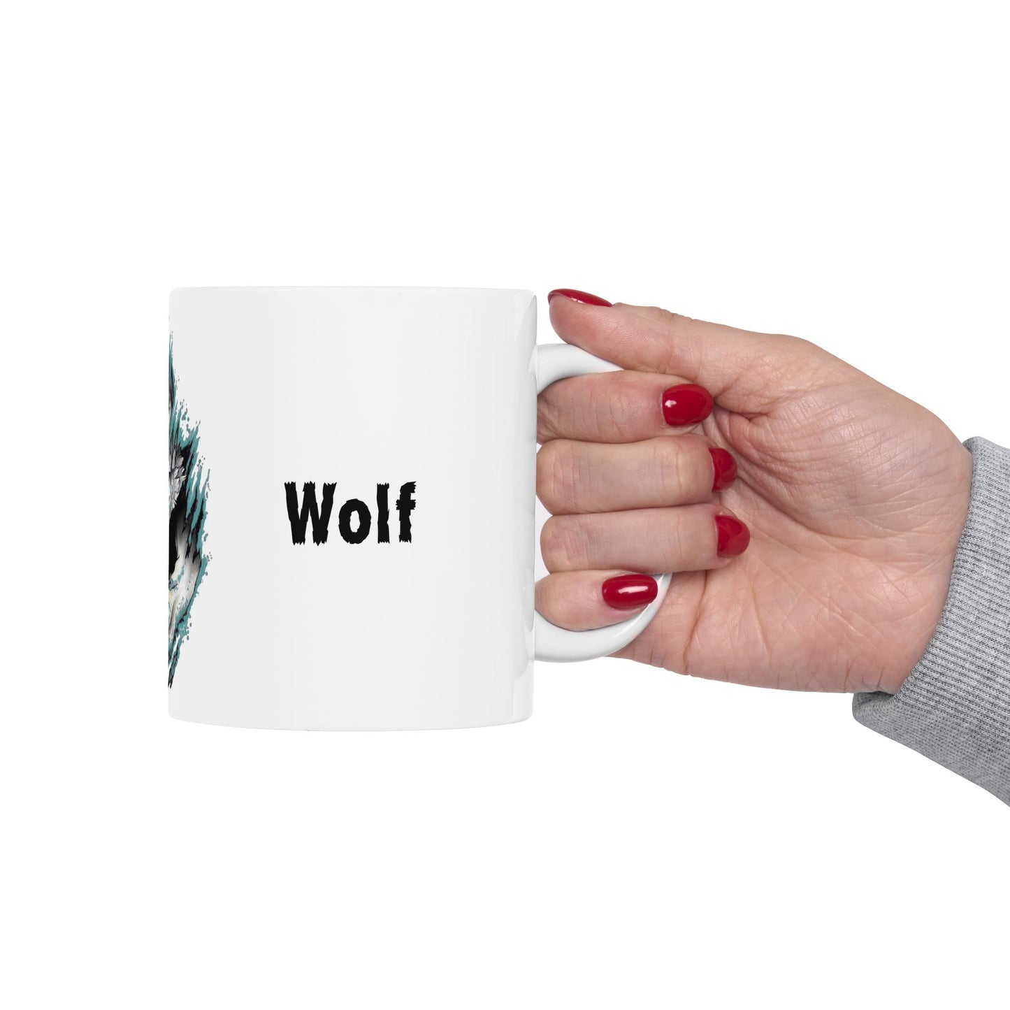 Ferocious Wild Americanwolf White Coffee Mug