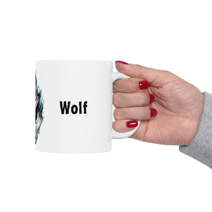 Ferocious Wild Americanwolf White Coffee Mug