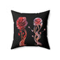 2 Glass Roses Spun Polyester Square Pillow