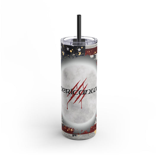 "Patriotic Pride Sip in Style AmericanWolf Limited Edition  A Shopper's Favorite Maars Maker Skinny Matte  20z Tumbler!"