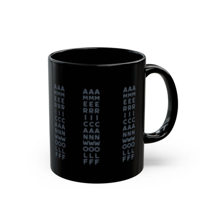 A Black Triple Effect Americanwolf Coffee Mug