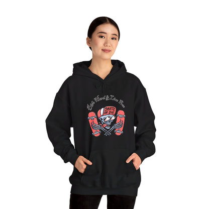 Skateboarding Skeleton Hoodie | Ride Hard Live Free Graphic Sweatshirt | Unique Skater Hoody Edgy Urban Skate Life Style Long Sleeve