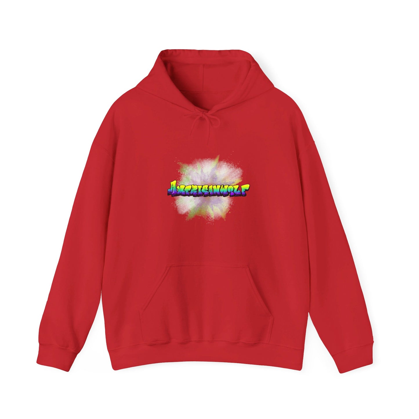 Urban Chill Vibes Graffiti Sprayed Tag Americanwolf In A Cloud Of Sprayed Dust Skater Hoody