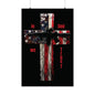 "Patriotic Devotion: In God We Trust Cross American Flag Poster – A Must-Have for Your Mancave's Honored Wall!"